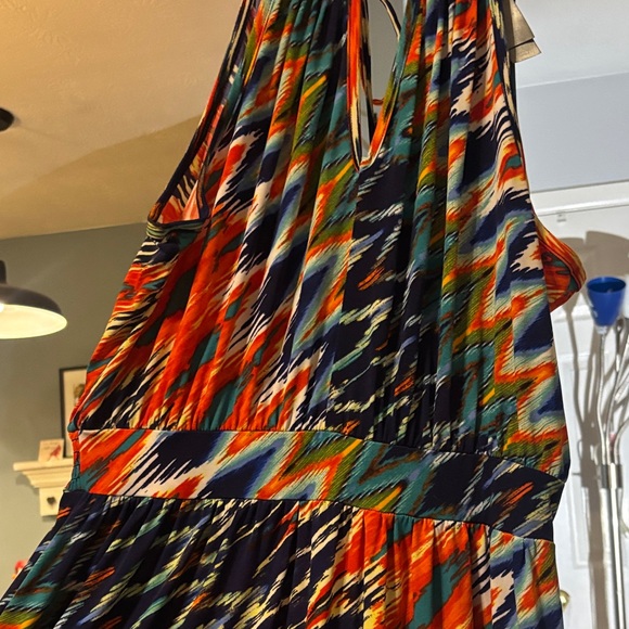 Bisou Bisou Multicolor Zigzag Maxi Dress - Picture 12 of 16